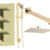 Ashby Square Shower Valve & Kit Pack 4 - Brushed Brass