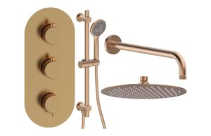 Grove Round Shower Valve & Kit Pack 4 - Brushed Bronze