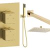Ashby Square Shower Valve & Kit Pack 3 - Brushed Bronze