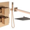 Beverley Concentric Single Outlet Shower Valve & Riser Kit Pack 1 - Brushed Brass