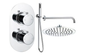 Grove Round Shower Valve & Kit Pack 3 - Matt Black