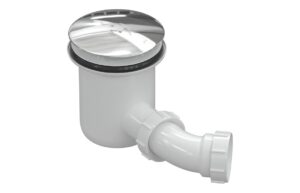 Low Profile Tray Waste & Cover - Chrome