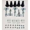 //2Go 45mm Low Profile Riser Set for 800/900mm Quadrant Trays - White