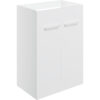 Malvern 590mm Floor Standing 2 Door Basin Unit (No Top) - White Gloss