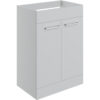 Malvern 590mm Floor Standing 2 Door Basin Unit (No Top) - Grey Gloss