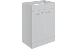 Malvern 590mm Floor Standing 2 Door Basin Unit (No Top) - Grey Gloss
