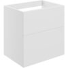 Cuffley 590mm Wall Hung 2 Drawer Basin Unit (No Top) - Matt White