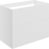Cuffley 790mm Wall Hung 2 Drawer Basin Unit (No Top) - Matt White