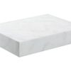 Aston 600mm Wall Hung Basin Shelf - White Marble