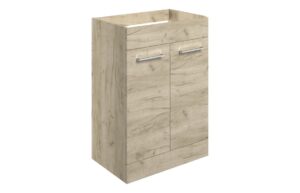 Malvern 590mm Floor Standing 2 Door Basin Unit (No Top) - Oak