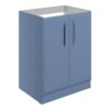 Baldock 600mm Floor Standing 2 Door Basin Unit (No Top) - Matt Misty Blue