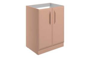 Baldock 600mm Floor Standing 2 Door Basin Unit (No Top) - Matt Apricot