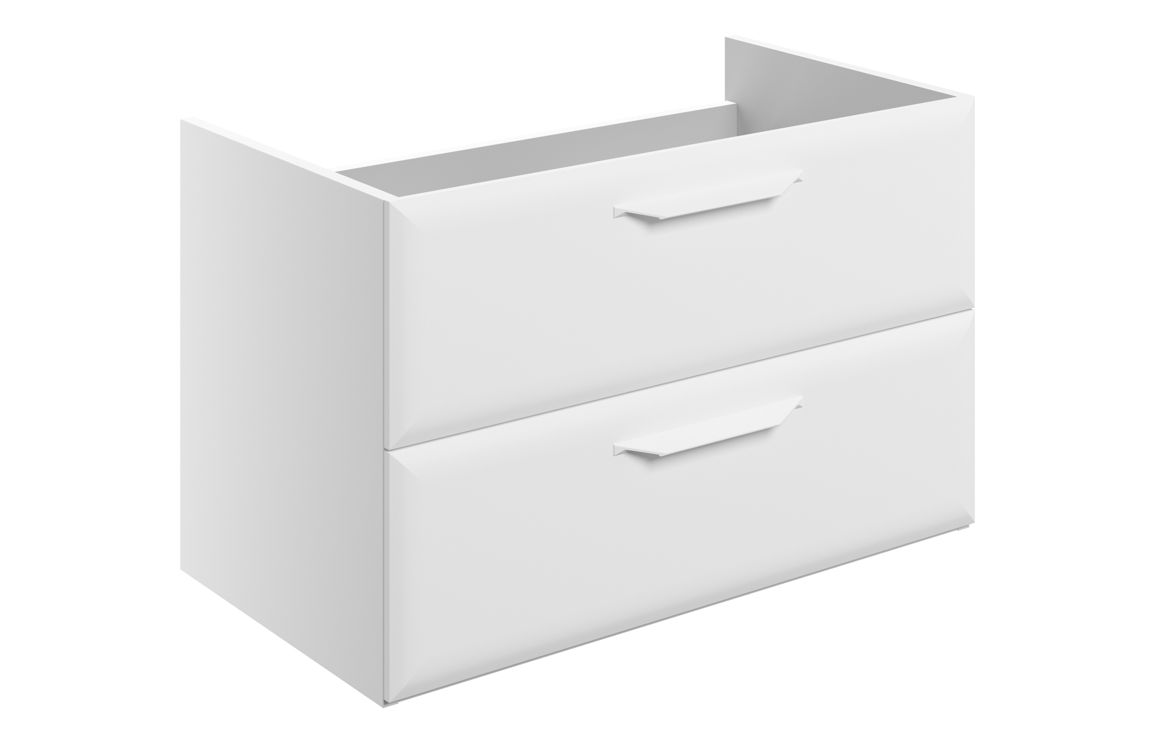Baldock 795mm Wall Hung 2 Drawer Basin Unit (No Top) - Matt White