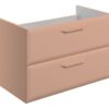 Baldock 795mm Wall Hung 2 Drawer Basin Unit (No Top) - Matt Apricot