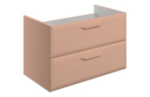 Baldock 795mm Wall Hung 2 Drawer Basin Unit (No Top) - Matt Apricot