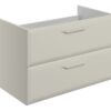 Baldock 795mm Wall Hung 2 Drawer Basin Unit (No Top) - Matt Latte