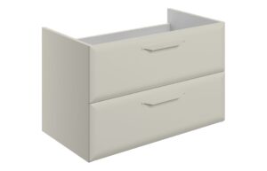 Baldock 795mm Wall Hung 2 Drawer Basin Unit (No Top) - Matt Latte