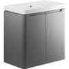 Hertford 805mm 2 Door Floor Standing Basin Unit - Matt Grey