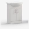 Stotfold 655mm Basin Unit & Basin - White Gloss
