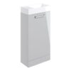 Malvern 410mm Floor Standing 1 Door Basin Unit & 1TH Basin - Grey Gloss