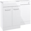 Henlow 1000mm F/S L-Shape Pack & Basin (RH) - White Gloss