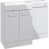 Henlow 1000mm F/S L-Shape Pack & Basin (RH) - Grey Gloss