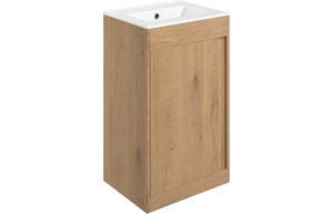 Welwyn 510mm Floor Standing Unit Inc. Basin - Seville Oak