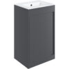 Welwyn 510mm Floor Standing Unit Inc. Basin - Matt Graphite Grey