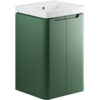 Hertford 500mm 2 Door Floor Standing Cloakroom Basin Unit - Matt Sage Green