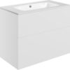 Cuffley 815mm Wall Hung 2 Drawer Basin Unit & 1TH Basin - Matt White