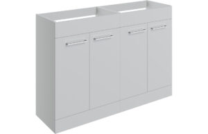 Malvern 1180mm Floor Standing 2 Door Basin Unit Run (No Top) - Grey Gloss