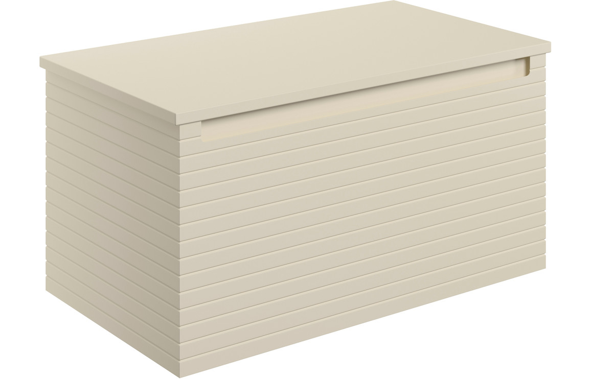 Hatfield 810mm Wall Hung 1 Drawer Basin Unit & Worktop - Matt Cotton