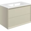 Harpenden 810mm Wall Hung 2 Drawer Basin Unit & 1TH Thin Edge Basin - Matt Cotton