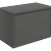 Harpenden 810mm Wall Hung 2 Drawer Basin Unit & Top - Matt Clay