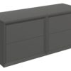 Harpenden 1210mm Wall Hung 4 Drawer Basin Unit Run & Top - Matt Clay