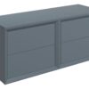 Harpenden 1210mm Wall Hung 4 Drawer Basin Unit Run & Top - Matt Storm Blue