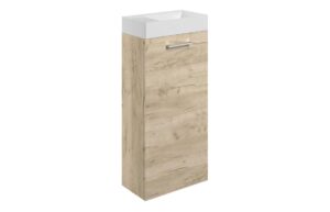 Malvern 410mm Floor Standing 1 Door Basin Unit & 1TH Basin - Oak