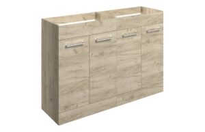 Malvern 1180mm Floor Standing 2 Door Basin Unit Run (No Top) - Oak