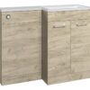 Henlow 1000mm F/S L-Shape Pack & Basin (RH) - Oak