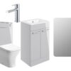 Malvern 510mm F/S Furniture Pack - Grey Gloss w/Chrome Finishes