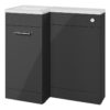 Henlow 900mm F/S L-Shape Pack & Basin (LH) - Anthracite Gloss