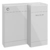Henlow 900mm F/S L-Shape Pack & Basin (RH) - Grey Gloss