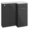 Henlow 900mm F/S L-Shape Pack & Basin (RH) - Anthracite Gloss