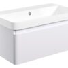 Meredith 805mm Wall Hung 1 Drawer Basin Unit & Basin - Matt White