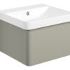 Meredith 500mm Wall Hung 1 Drawer Basin Unit & Basin - Matt Latte