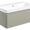 Meredith 805mm Wall Hung 1 Drawer Basin Unit & Basin - Matt Latte