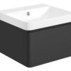 Meredith 500mm Wall Hung 1 Drawer Basin Unit & Basin - Matt Black