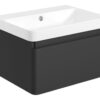 Meredith 605mm Wall Hung 1 Drawer Basin Unit & Basin - Matt Black