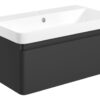 Meredith 805mm Wall Hung 1 Drawer Basin Unit & Basin - Matt Black