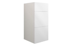 Truro 300mm Standard 3 Drawer Unit - White Gloss (Grey Cab)